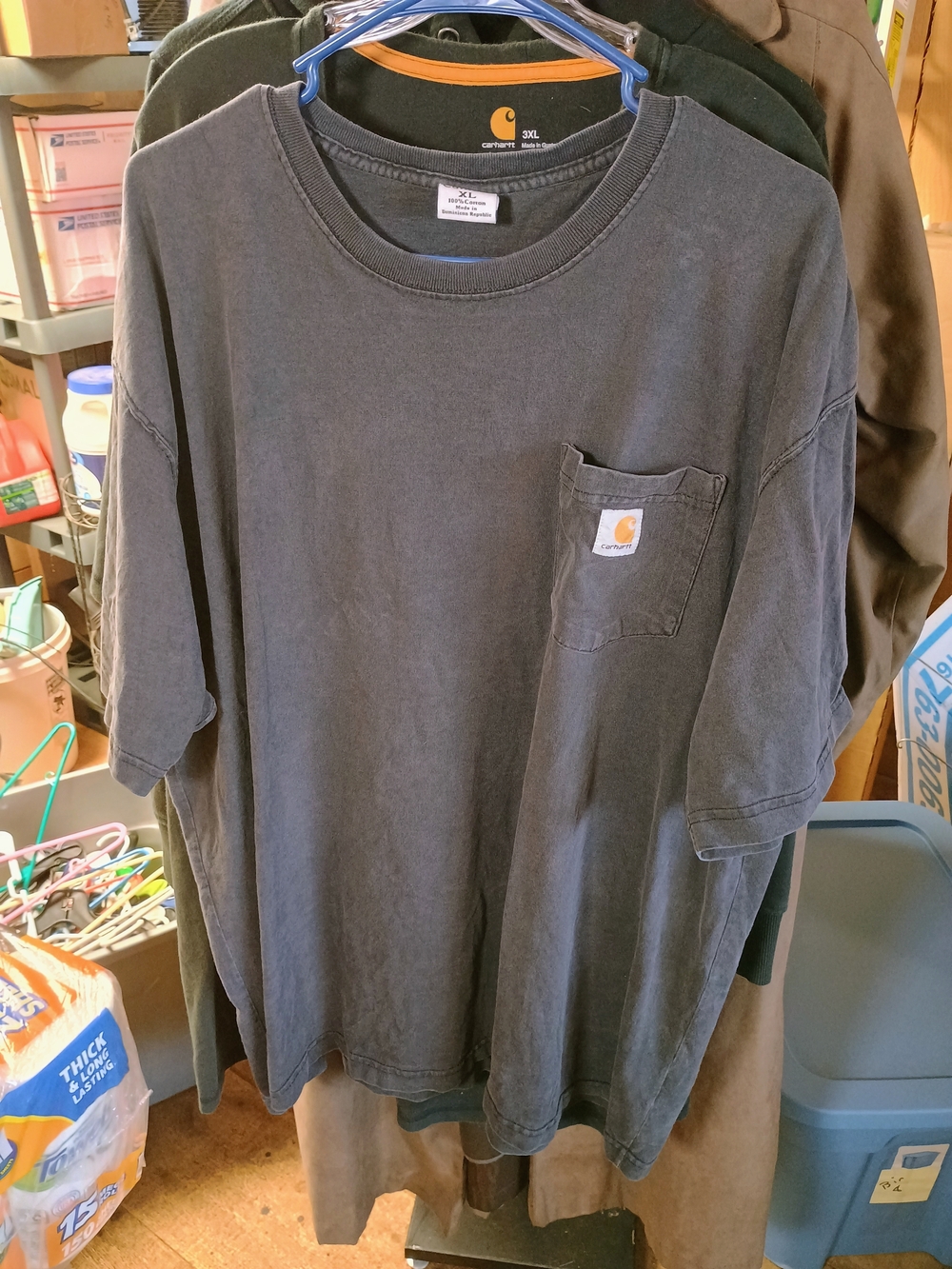 Carhartt Pocket Tee in Washed Black Bin 7